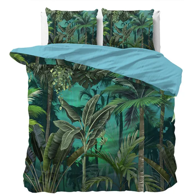 Sleeptime Essentials Sleeptime Taisa dekbedovertrekset - 2 kussenslopen Groen, blauw