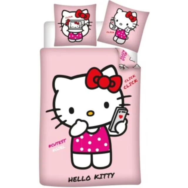 Hello Kitty & Friends Dekbedovertrek Cutes Girl - Eenpersoons - 140 x 200 cm - Polykatoen Multi Colour