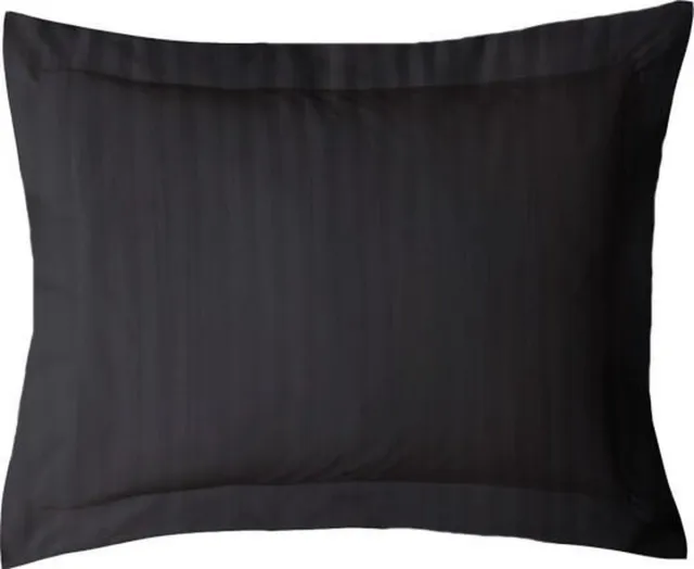 iSleep Satijnstreep Kussensloop - 60x70 cm - Zwart