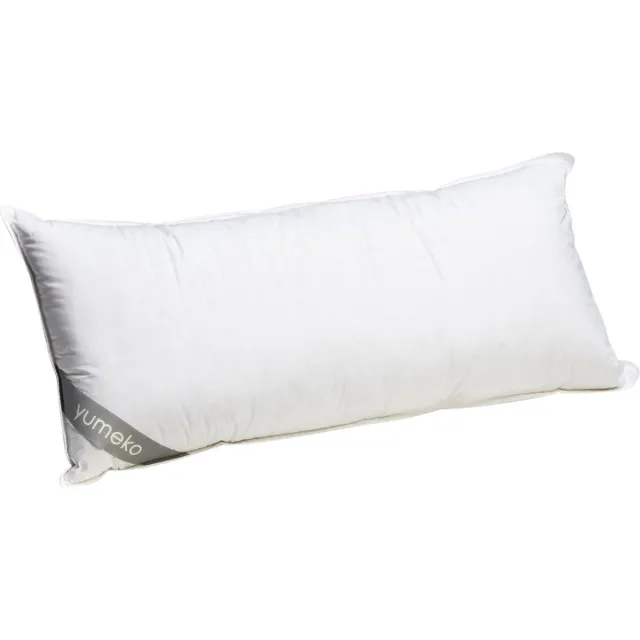 Yumeko hoofdkussen dons 40x80 medium - Biologisch & ecologisch wit