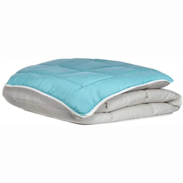 Zelesta Everyday Duo Dekbed - Lichtgrijs & Zeegroen 240x260cm