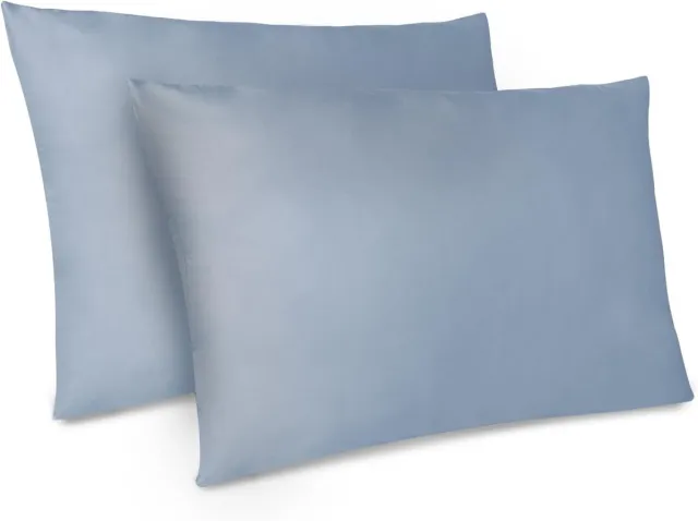 Azalia Set van 2 Kussenslopen 40 x 80 cm Blauw met Rits - Zachte Microvezel