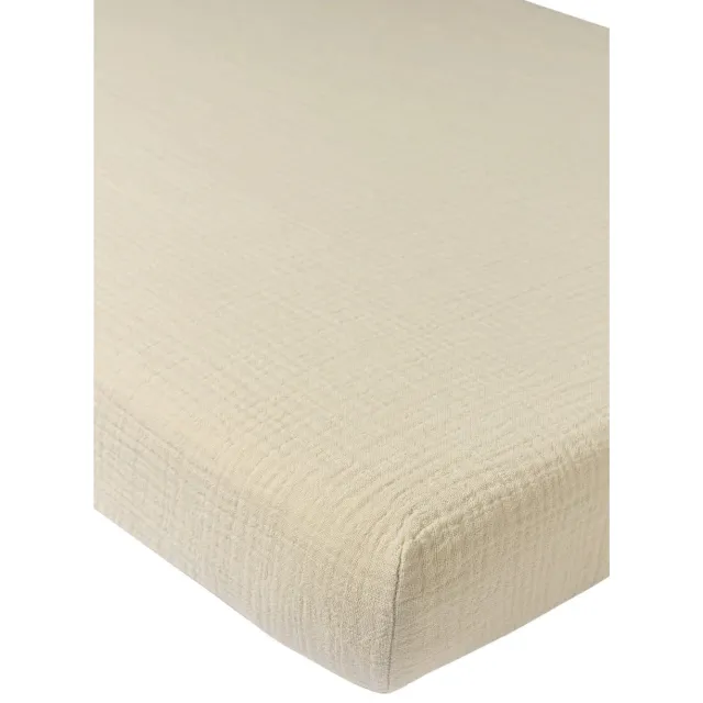 Meyco hoeslaken pre-washed hydrofiel (70x140 cm) Soft Sand