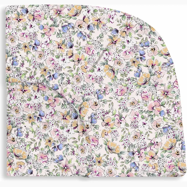 LIS LABELS Hoeslaken - Sweet Flowers - 70x140 cm - Katoen - Kindermatras roze - sweet flowers