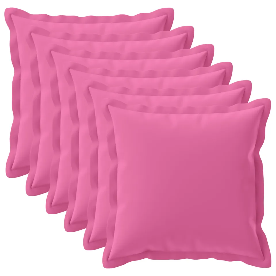 vidaXL Kussensloop 6 st HOUTEN Roze 55 x 55 cm Polyester, foto 3