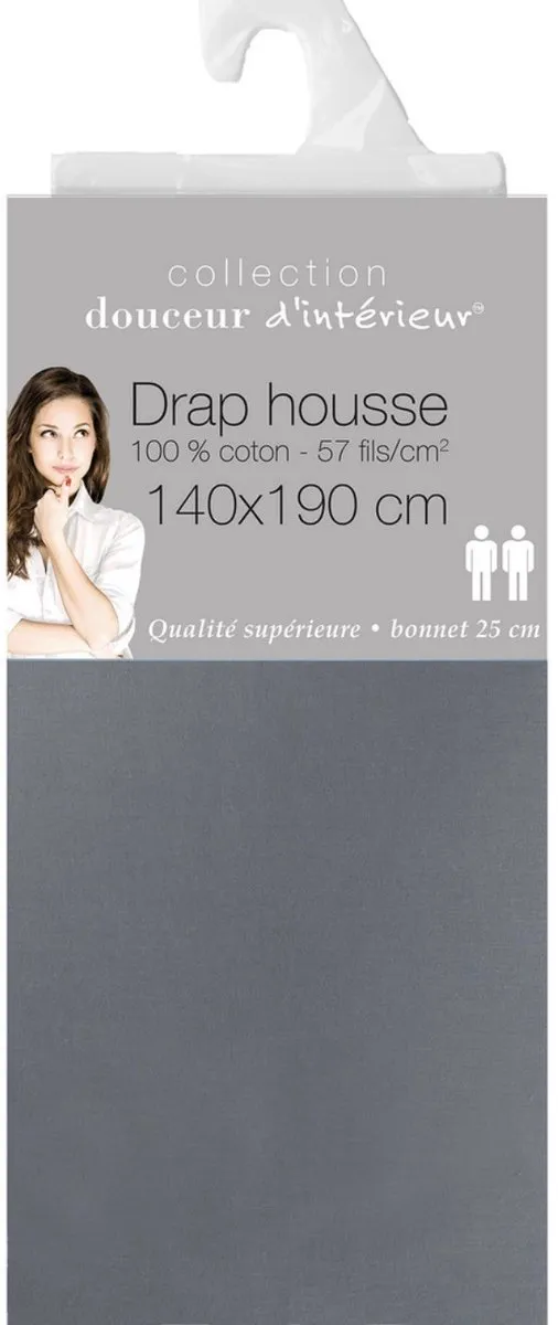 PROMO LINGE 100% katoenen Lina hoeslaken Antraciet