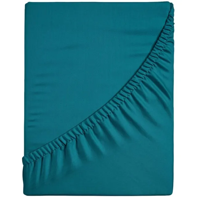 Ten Cate Premium Hoeslaken - Hoeslaken 180 x 200 - Hoeslakens - Katoensatijn - Geschikt voor boxspring en matras - Hoekhoogte 30cm - Elastiek Rondom - Strijkvrij - Deep Teal