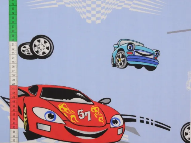 Małe Duże Merkloos Kinderledikantlaken met Elastiek 60x140cm Katoen - Blauwe Auto