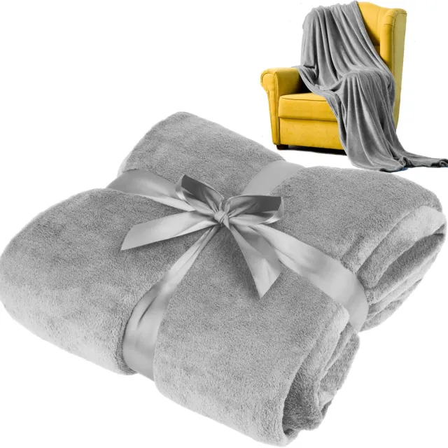 Teesa Coral Fleece Dekbed - 200x220 cm - Grijs - Oeko-Tex