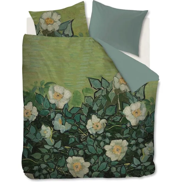 Beddinghouse x Van Gogh Museum Wild Roses dekbedovertrek - Groen