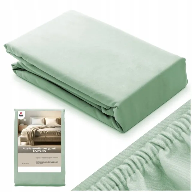 LOZKOHOLICY.PL Zacht katoenen hoeslaken met elastiek 60x120 cm - Mintgroen