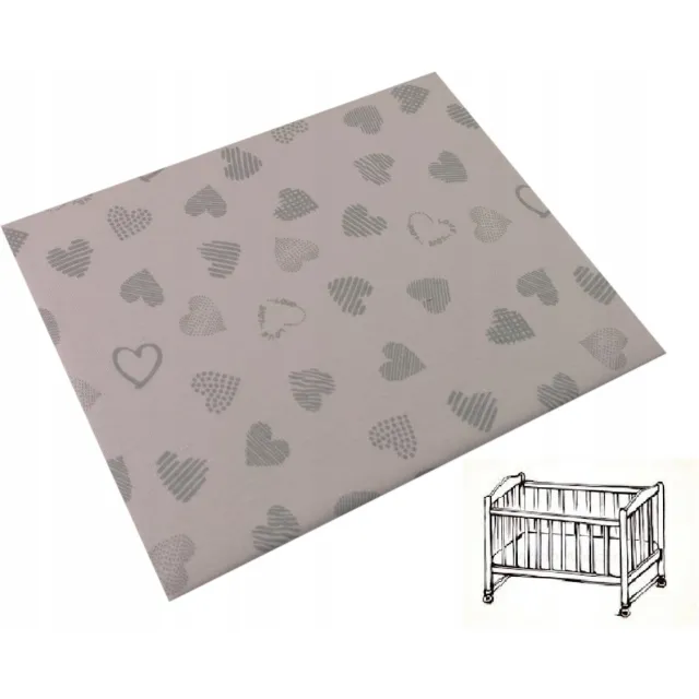 Olka Jersey hoeslaken wieg 40x90 cm - Roze hartjes - 100% katoen
