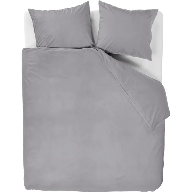 At Home by BeddingHouse Cosy Corduroy dekbedovertrek - Tweepersoons - 200x200/220 - Licht grijs