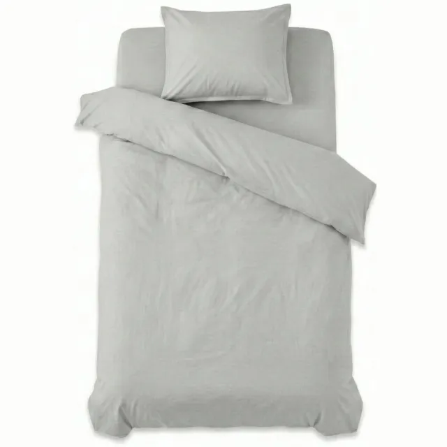 Tuur Dekbedovertrek 140x220 cm - Percale Biokatoen GOTS - Grijs