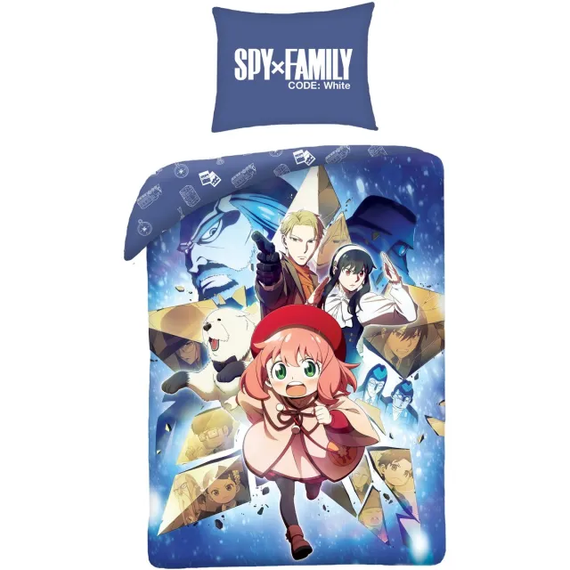 Spy x Family Dekbedovertrek Anya - 140 x 200 - 70 x 90 cm - Polyester Blauw