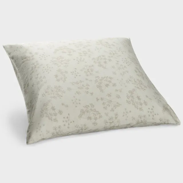 Yumeko kussensloop katoensatijn natuurlijke bloemen 65x65 - Biologisch & ecologisch - 1 stuk Natural Bloom