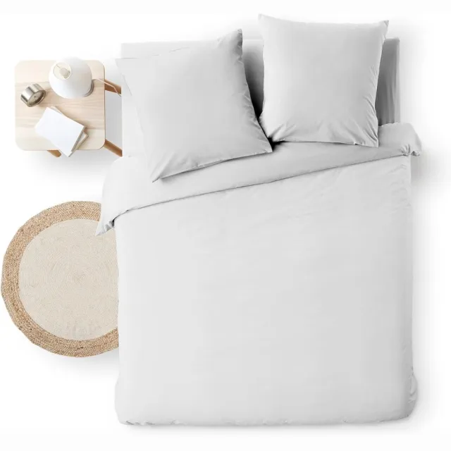 KGS Promolinge 3-delige beddengoedset - 100% garengeverfd katoen - Meline Wit