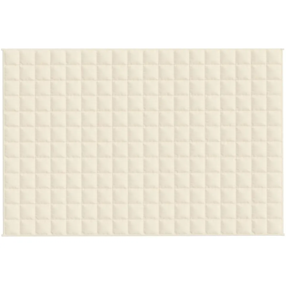 vidaXL Verzwaringsdeken 122x183 cm 9 kg stof lichtcrèmekleurig