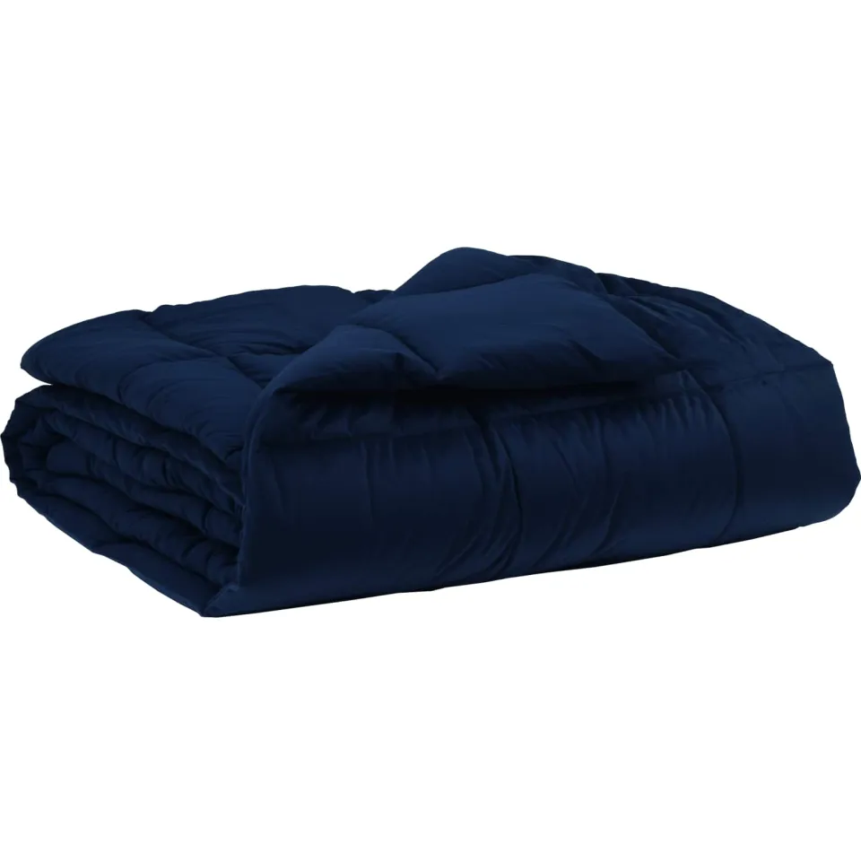 vidaXL Vol jaar dekbed 155 x 200 cm Microfiber (100% polyester) blauw, foto 3