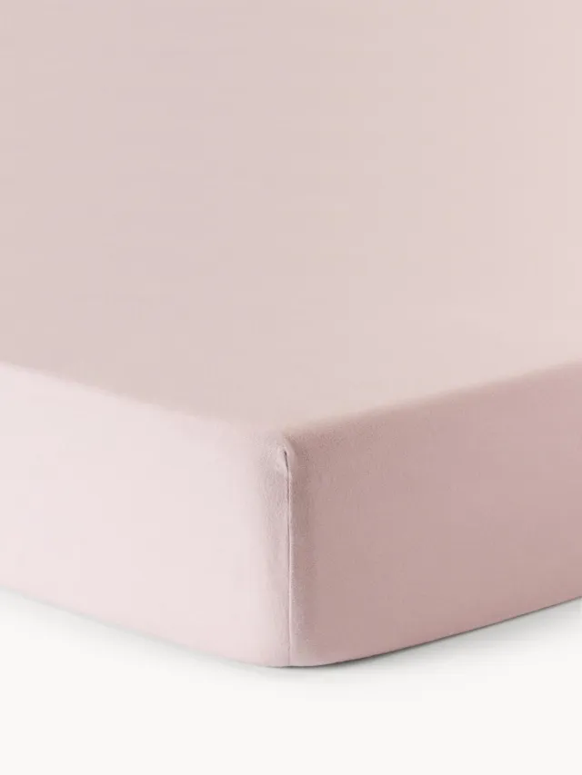 Westwing Collection Topper-hoeslaken Biba, flanel Roze