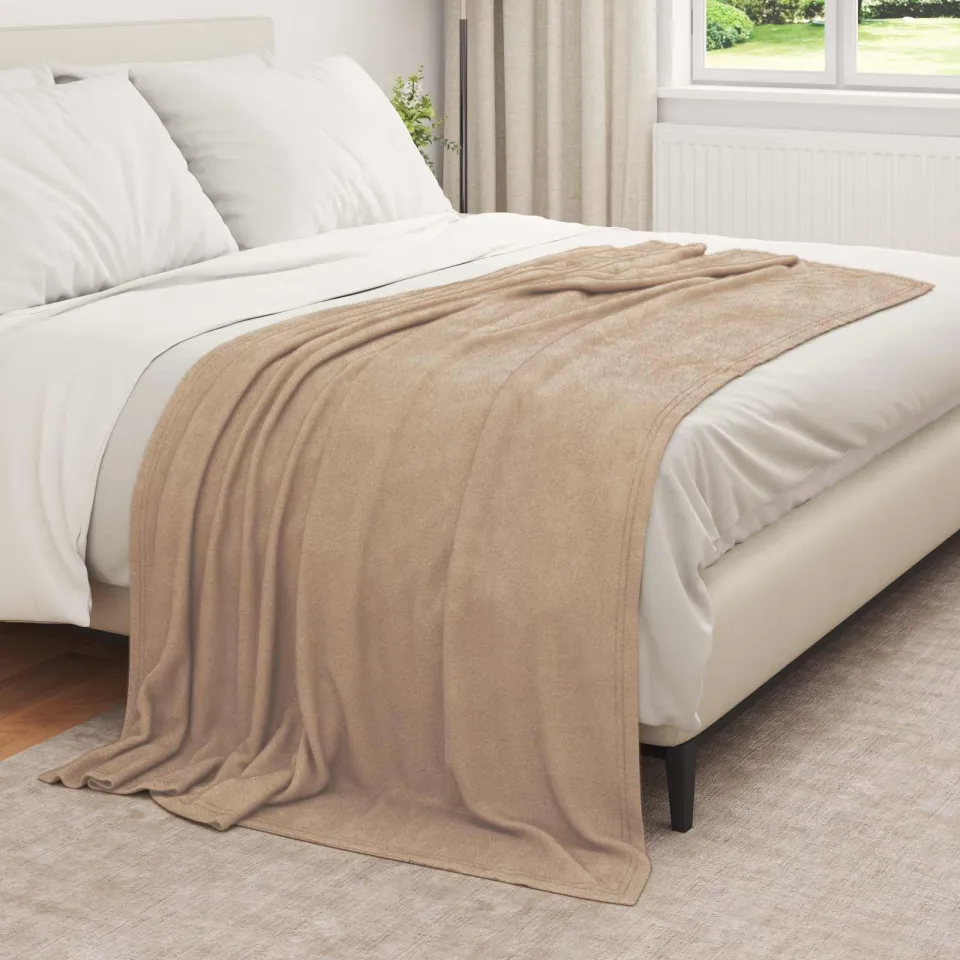 vidaXL Kleden 6 st Camel 210 x 140 cm 2,48 kg Fleece, foto 3