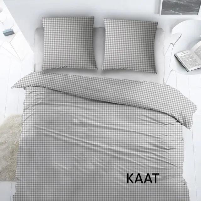Welterusten Katoen Laken met kussensloop KAAT GREY grijs