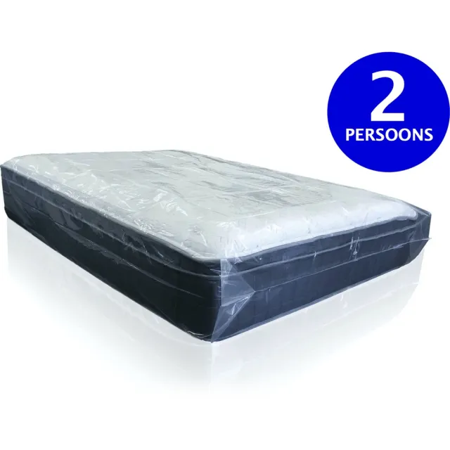 Verhuisservice+ Stevige 2-persoons Matrashoes | 190x260cm | Extra Sterke Matras Hoes | Beschermhoes Tijdens Verhuizen en Opslag | Waterproof | 80my Wit