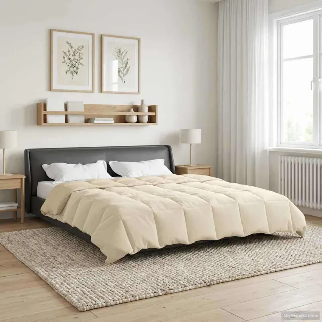 vidaXL Winter Dekbed 200 x 220 cm Winter Microfiber (100% polyester) Crème