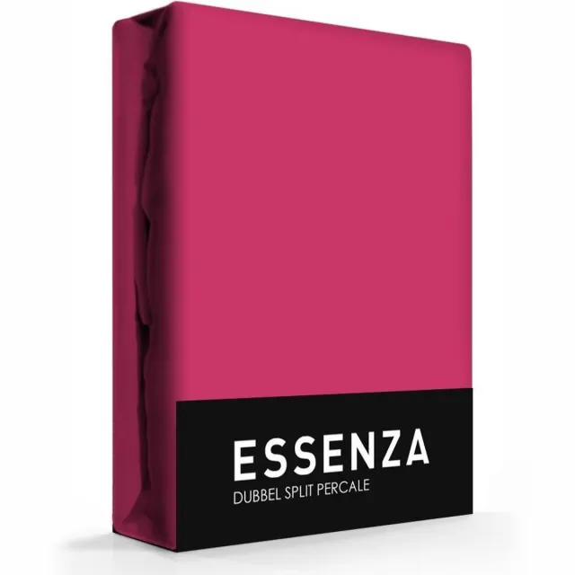 Essenza Dubbele Split Hoeslaken Premium Percale Raspberry Roze