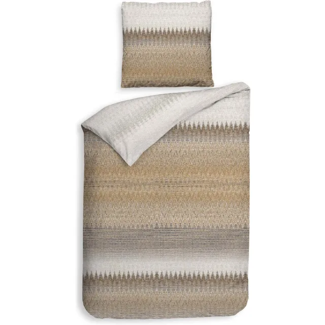 Heckettlane Heckett & Lane Flanel dekbedovertrek Abbe (Sepia Natural) - 240x200/220 cm