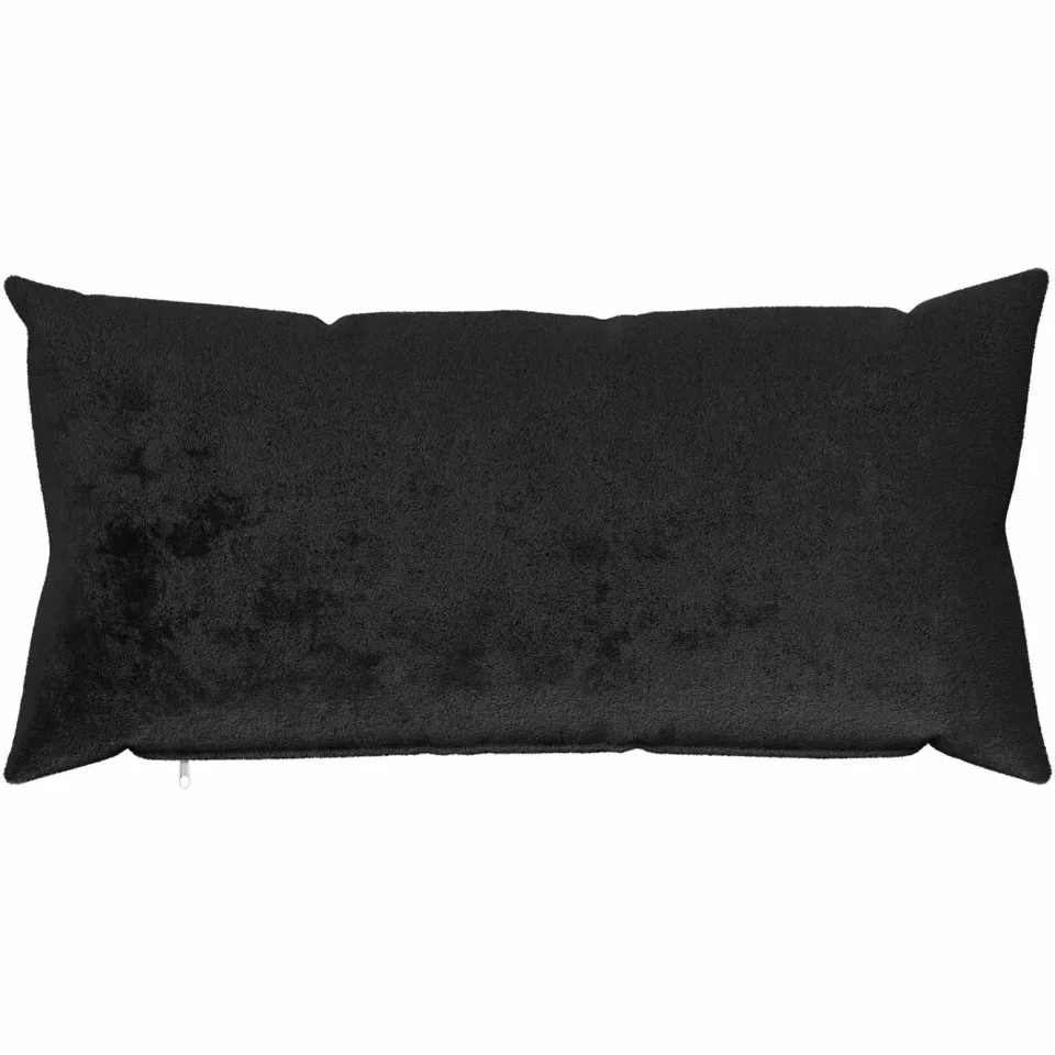 vidaXL Kussensloop 2 st HEERLEN Zwart 40 x 80 cm Flanel