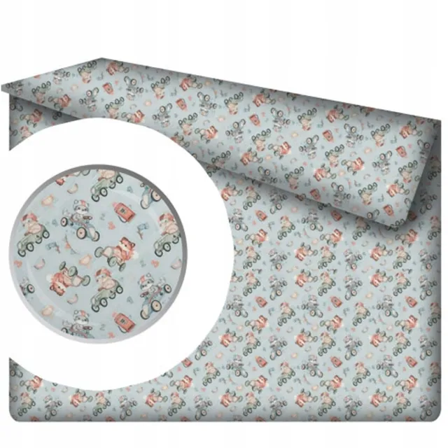 Designpremium Merkloos Katoenen Hoeslaken Zonder Elastiek 160x200 cm - Vrolijke Dierenprint Multicolor