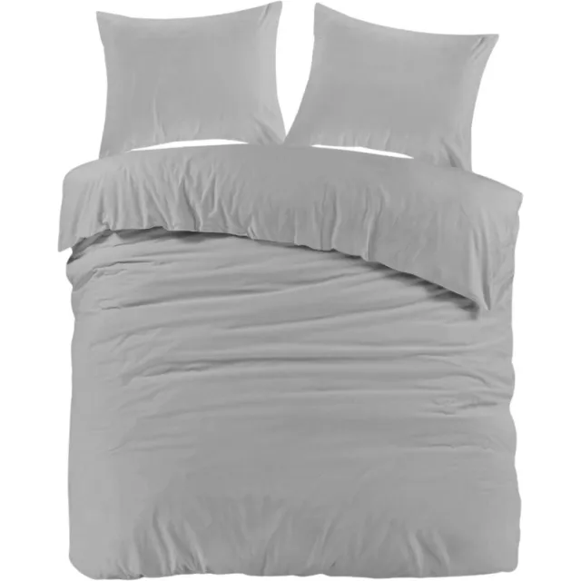 Droomtextiel Mendez Dekbedovertrek Flanel Grijs - 240x200/220 cm - Super Zacht en Heerlijk Warm