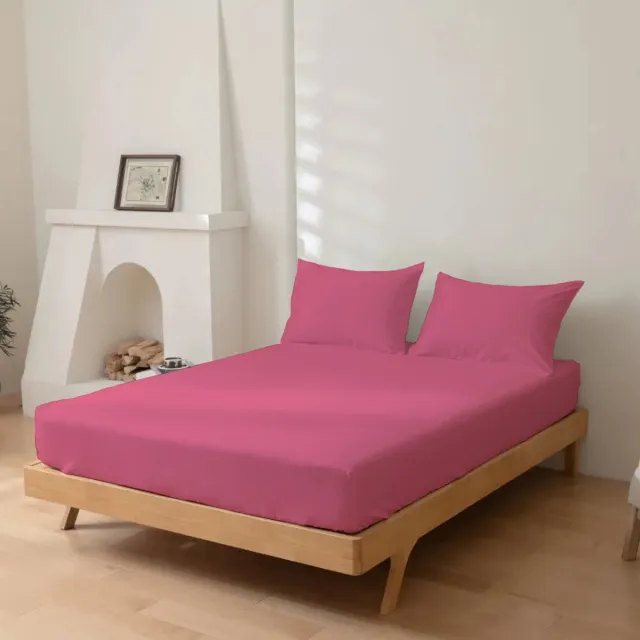 Dreamers Den Hoeslaken - 100% Katoen Percaline - Katoen - Fuchsia - 90x200cm - 28cm Hoekhoogte