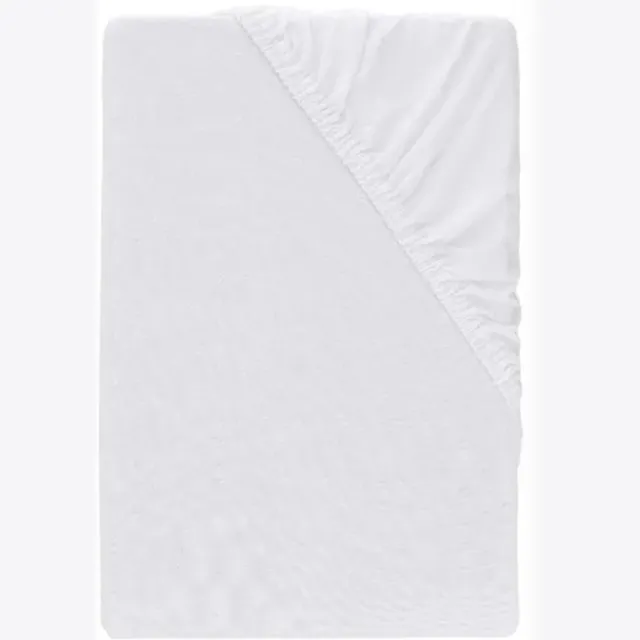 livarno home Hoeslaken van fijn Flanel - Puur katoen - Wit - 180-200x200 - Zacht en warm