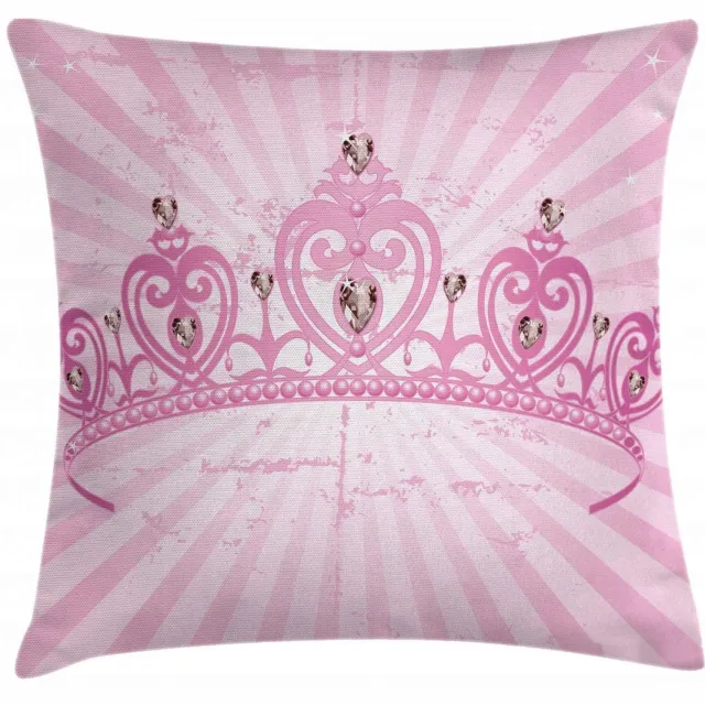 ABAKUHAUS Kinderkussenhoes Prinses Roze – Dubbelzijdig bedrukt, Rits, 45×45 cm Rosa