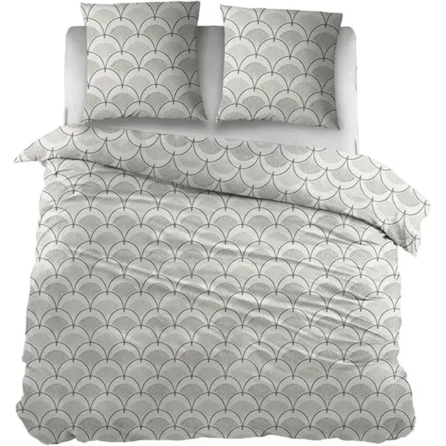 Sleepnight Dekbedovertrek Katoen Bodi - 200 x 200/220 cm + 2 kussenslopen - [Rood,Taupe]
