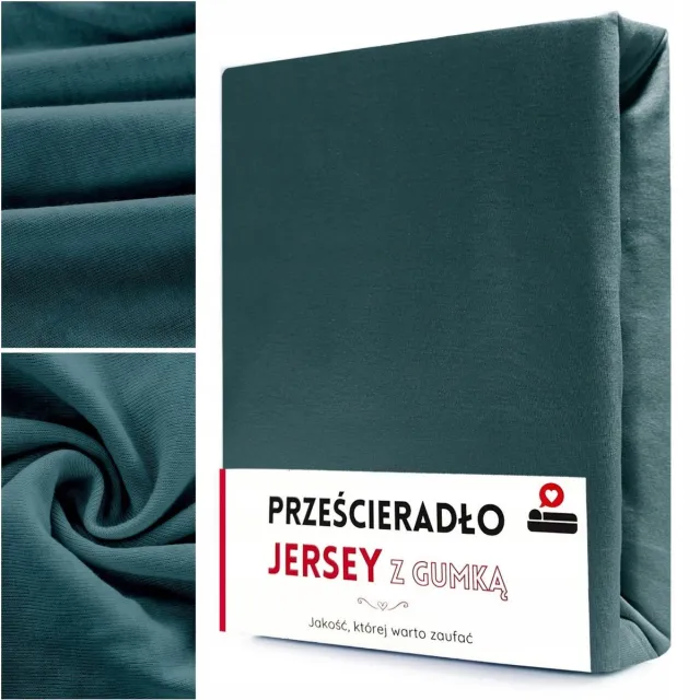 LOZKOHOLICY.PL Hoeslaken Jersey Katoen 80x160 cm met Elastiek - Gaja groen