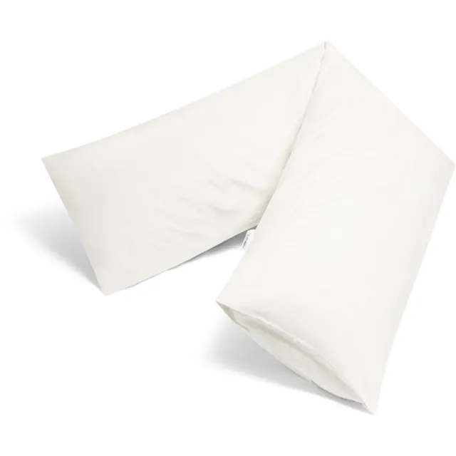 Yumeko kussensloop zijslaper percal katoen wit 37x160 - Bio, eco & fairtrade - 1 stuk Blissful White