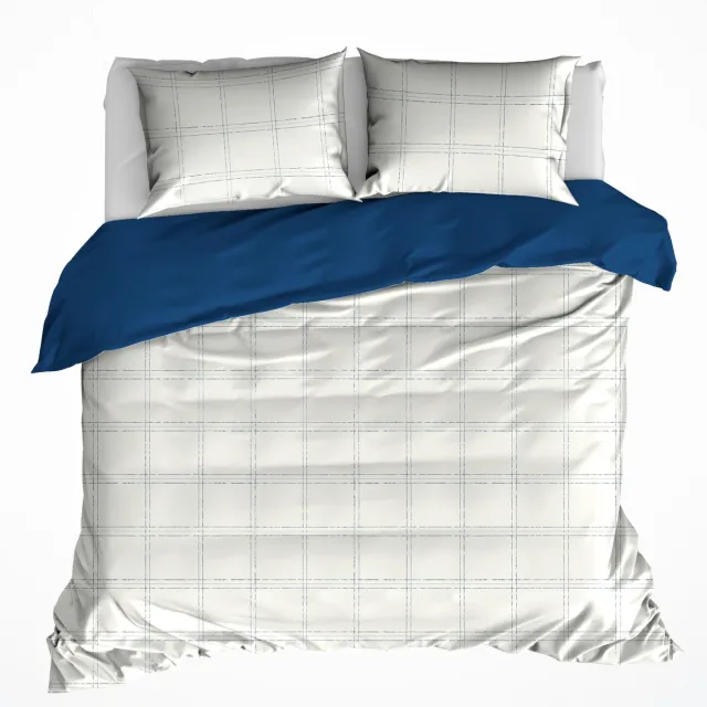 De Witte Lietaer Dekbedovertrek Juul Blue Indigo - (2) - Katoen Flanel