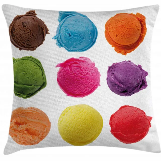 ABAKUHAUS Ijs-kussenhoes – Dubbelzijdig bedrukt – Rits – 40x40 cm – Multicolor Wit