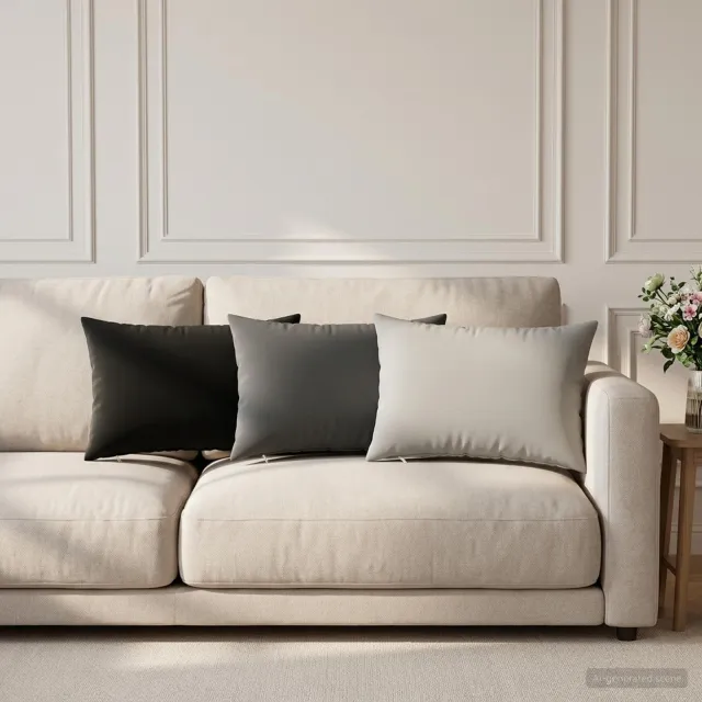 vidaXL Kussensloop 2 st HEERLEN Zwart 40 x 60 cm Polyester
