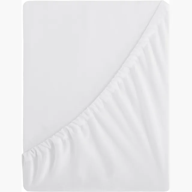 JGS ® Fitted Sheet 140 x 200 cm met Zachte Microvezel en Perfecte Pasvorm wit