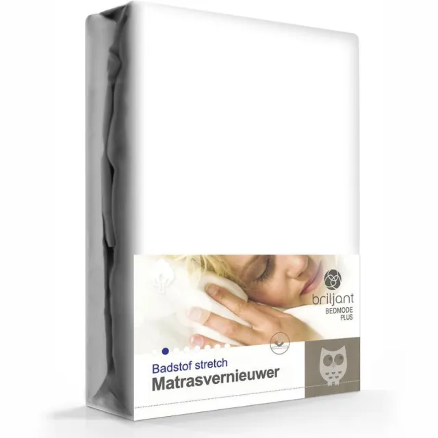 Briljant home Matrasbeschermer met rits - Badstof - 180x200 - Wit