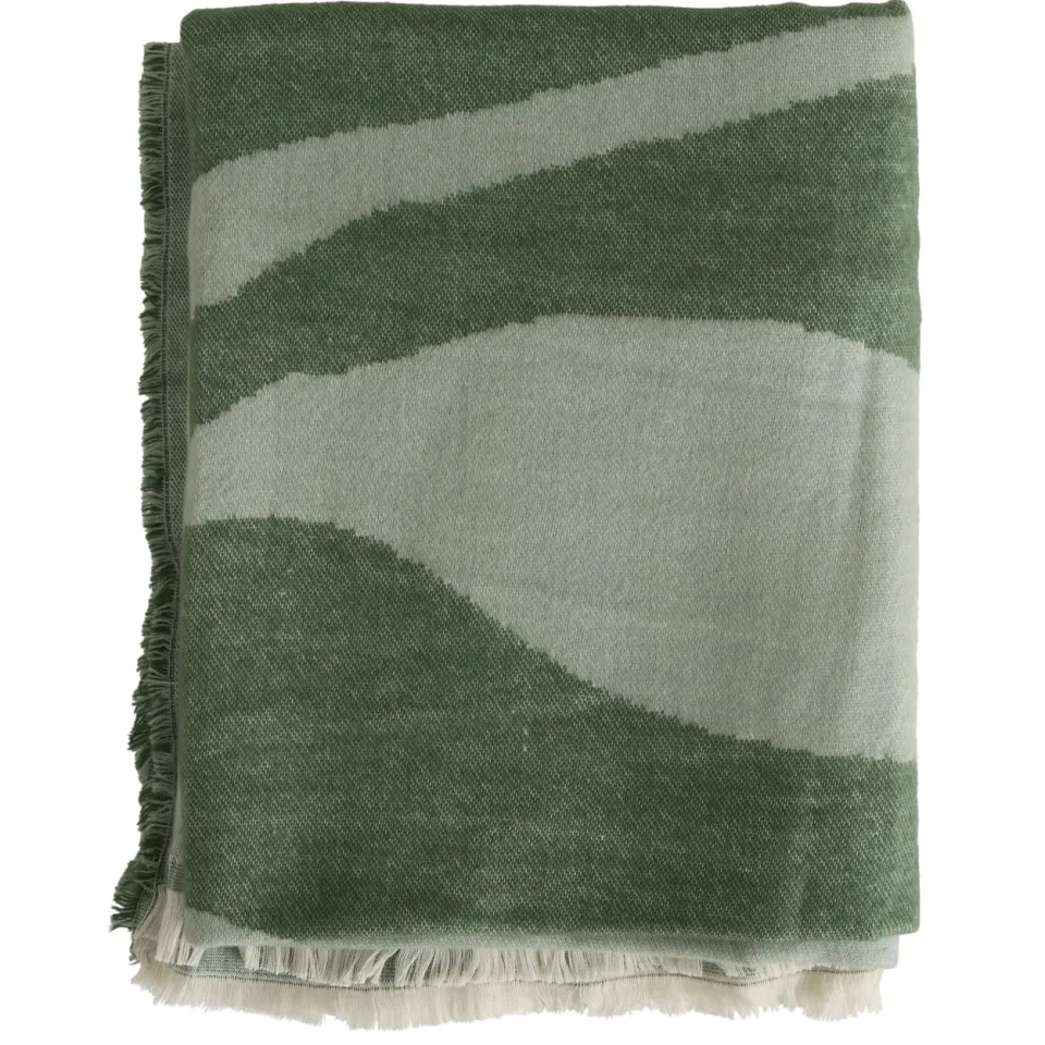 NOUS Living Lentini plaid met blad groen, foto 3