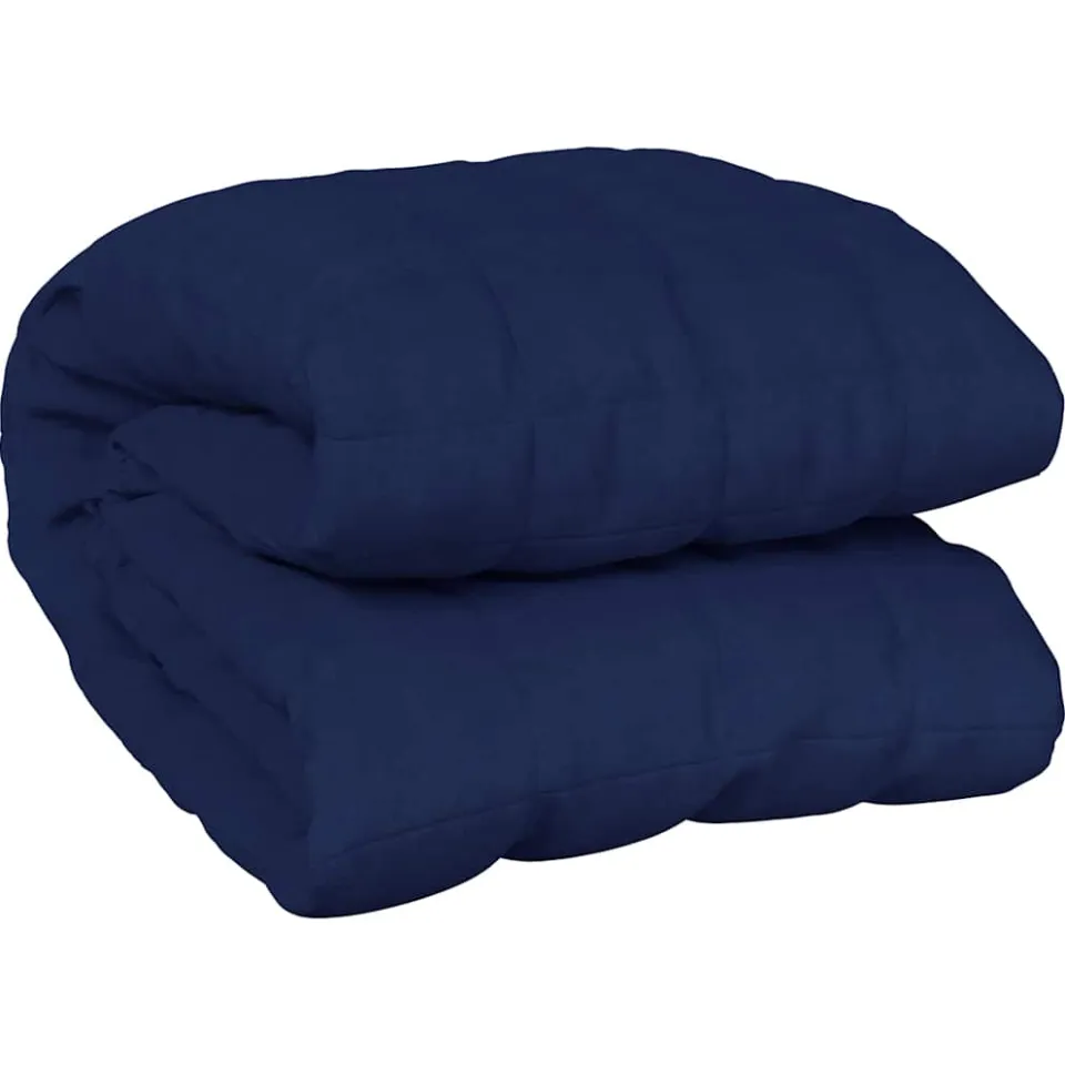 vidaXL Verzwaringsdeken 200x200 cm 13 kg stof blauw, foto 3
