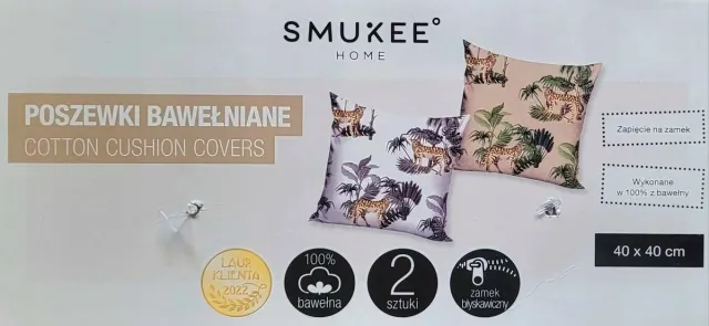Carbotex Smukee Sierkussenhoes 40x40 cm - 2 Stuks Katoen Multicolor
