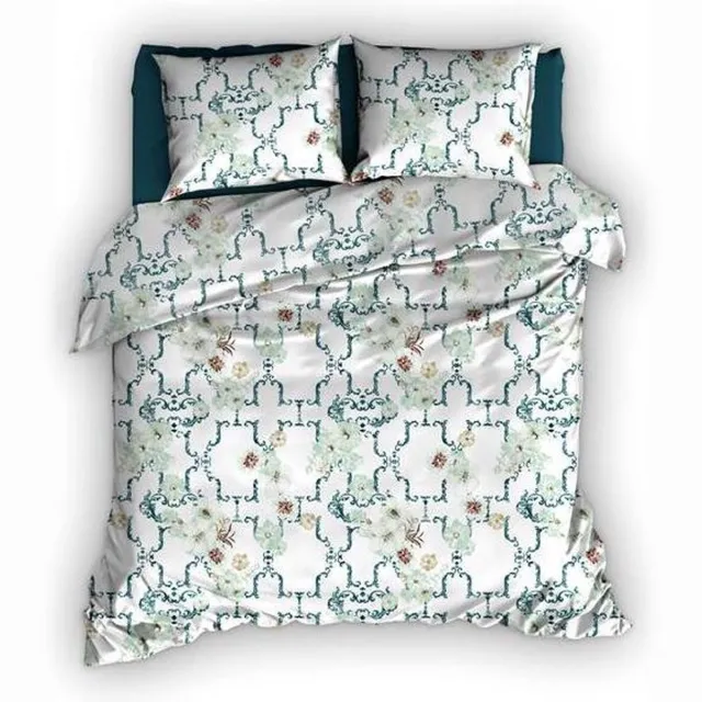 Satin D Or Satin d'Or Viola - Dekbedovertrek - Lits-jumeaux - 240x200/220 cm + 2 kussenslopen 60x70 cm - Mint/Teal