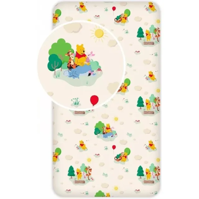 Disney Winnie the Pooh hoeslaken eenpersoons 90 x 200 cm multicolor