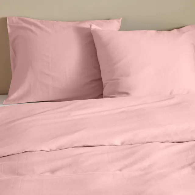 NOUS Living katoen satijnen kussensloop roze, foto 2
